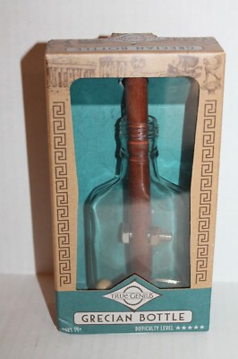 True Genius Grecian Bottle Brainteaser Puzzle Ages 14+ Greek Bottle Challenge