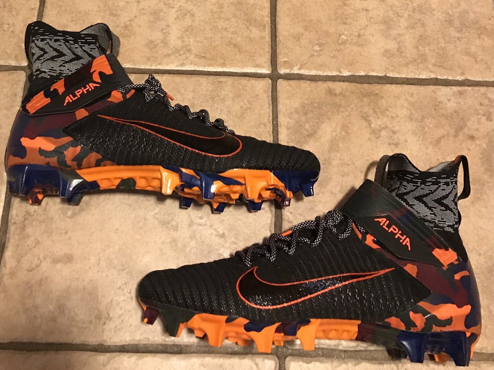 nike alpha cleats orange
