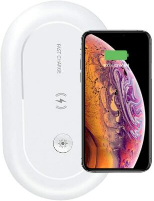 Cell Phone Cleaner Box with Wireless Charging, Portable Large Capacity Cleaner B