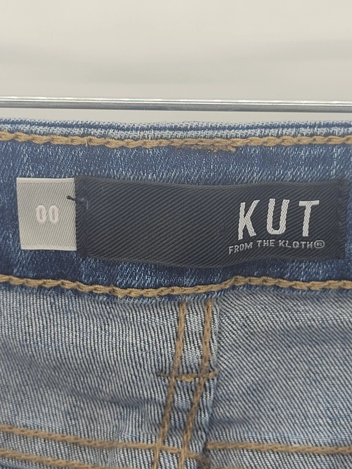 Kut from the Kloth Jeans Womens 00 Exposed Button Fly Distressed Stretch Denim - Image 4 of 4