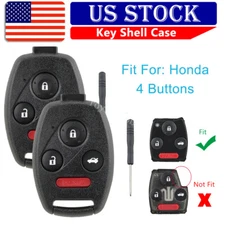 2 Remote Key Fob Shell Case Cover For 2009 2010 2011 2012 2013 2014 Honda Pilot