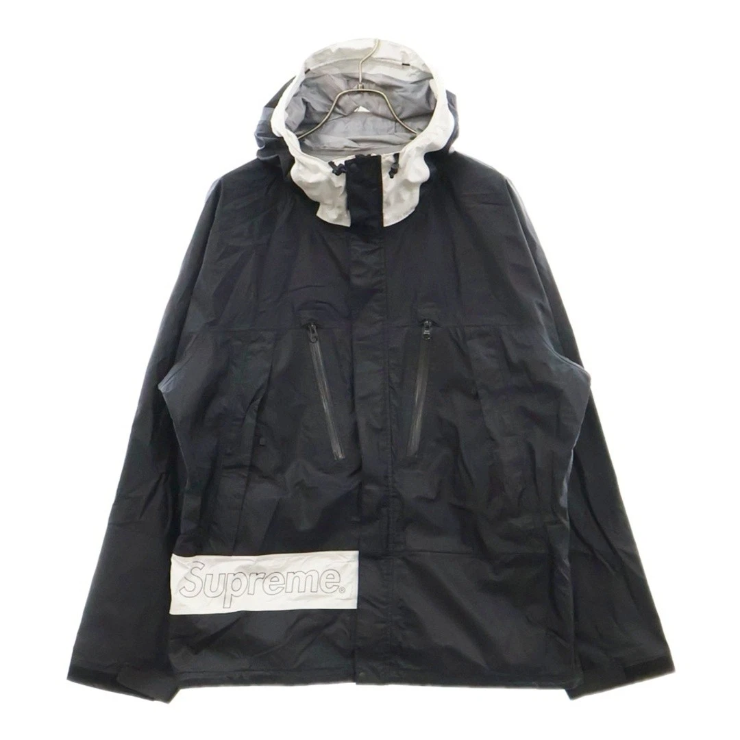 Veste à coutures collées SUPREME 19SS nylon montagne sweat à capuche noir blanc occasion 430e822f2c
