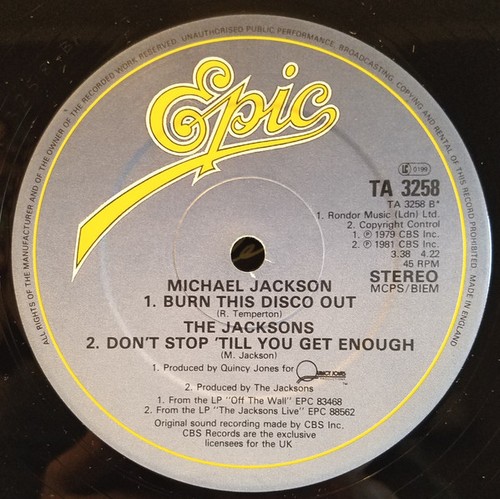 Michael Jackson - Beat It (12") (Very Good (VG)) - 3796327547 - Picture 4 of 4