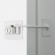 Refrigerator Lock with Keyed Lock White High Security Child Proof Food Medicine