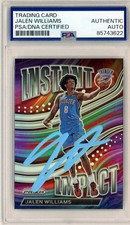 💥2022-23 Jalen Williams Instant Impact Prizm Silver Holo RC PSA Authentic AUTO