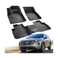 Floor Mats Custom-Fit for Nissan Rogue 2021-2026 All-Weather Car TPE Mat Se...