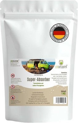 Loovolution - Superabsorber für jegliche Flüssigkeiten 1 Kg