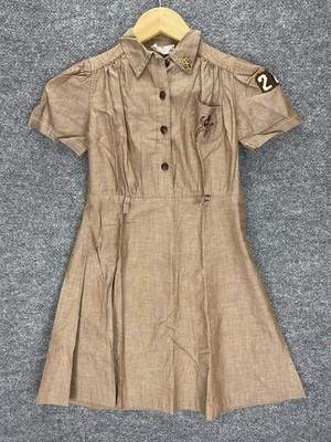 Vintage 1940 s-1950 s Girl Scout BROWNIE Uniform Dress