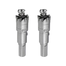 16.5mm Hole Saw Cutter High Density Carbide Teeth for Stainless Steel Metal 2Pcs