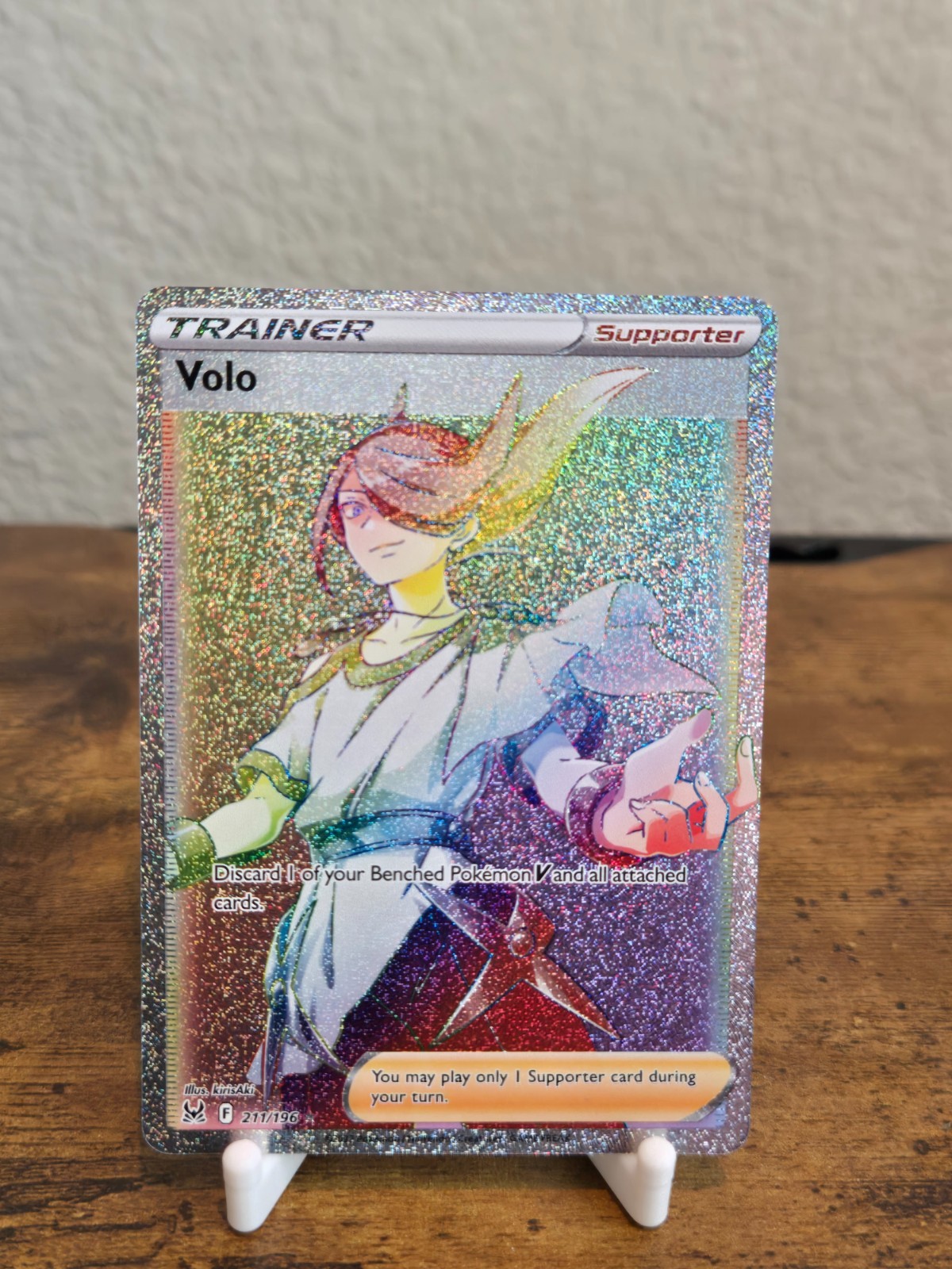 Pokemon - Volo (Secret) - 211/196 - SWSH11: Lost Origin - Holo - Secret Rare NM