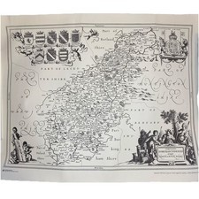 Old Northamptonshire Map Jan Jansson Northampton County Map 1992 Reprint Stanley