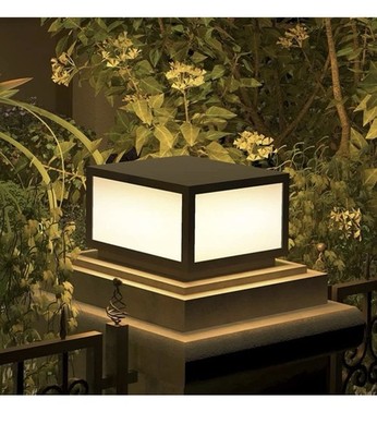 Pillar Lamp Post Light, Fence Deck Light Lantern IP55 E26 110V LED Electric Powe