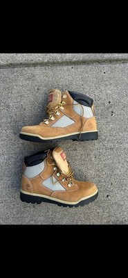 Timberland Boys Waterproof Hiking Work Boots Wheat Nubuck Size 4.5 Youth