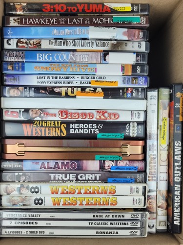 Posten 20+ Western DVDs Spaghetti Wayne Eastwood Autry L'Amour Roy Rogers *WIE BESEHEN* - Bild 2 von 5