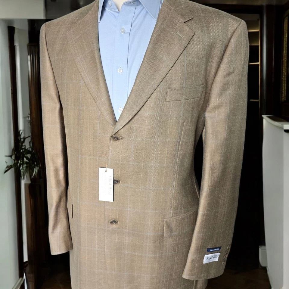 Nuevo Blazer Vintage Marshall Fields 46L Seda Lana Ventana Foto 4 de 4