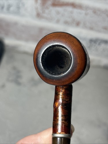 VTG 40’s WALLY FRANK Cherry Wood Pipe Live Edge France Bakelite Stem - Picture 8 of 8