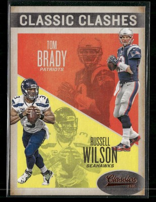 2016 Panini Classics #16 Russell Wilson / Tom Brady Classic Clashes Bronze