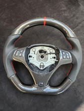 Bmw Msport E Series Manual Carbonfibre Flat Bottom Steeringwheel e87 e82 e90 e92
