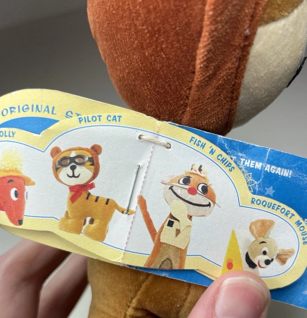 Vintage Dakin Dream Pets SAMPLE Pilot Cat Plush 6” Brown With Tags *READ*