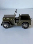 Lot 19: Vintage Tonka Toys Pressed Steel Green Army Jeep GR2-2431 1960s