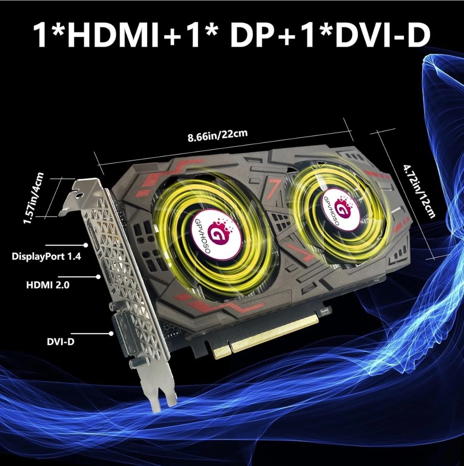 GTX 1060 6GB 192bit GDDR5 Gaming Graphics Card 4K HDR VR Ready Dual Cooling Fans - Image 3 of 4
