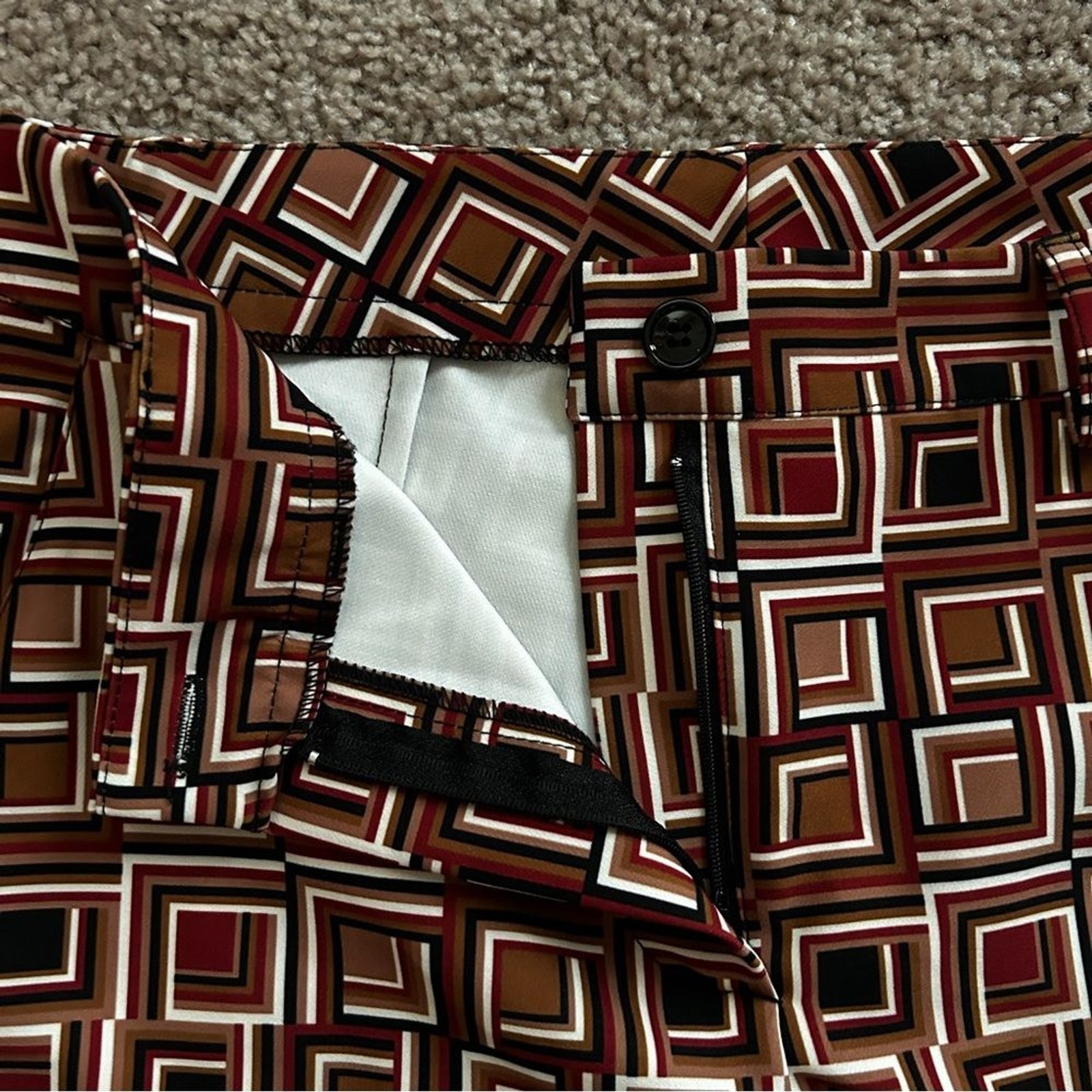 Cristina Gavioli XY Icon Geometric Patterned Pants Size Medium (28) image 7