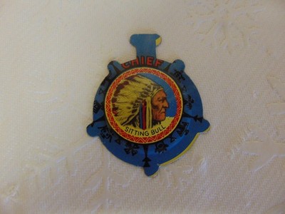 Vintage Post's Raisin Bran Chief Sitting Bull Badge