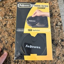 Fellowes CD/DVD Complete Cleaning System Radial Disc Cleaner- CD, DVD,