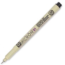 Sakura, Pigma Micron Pen, Black Ink, 01 .25Mm Tip, Fine Point, pack of 4 