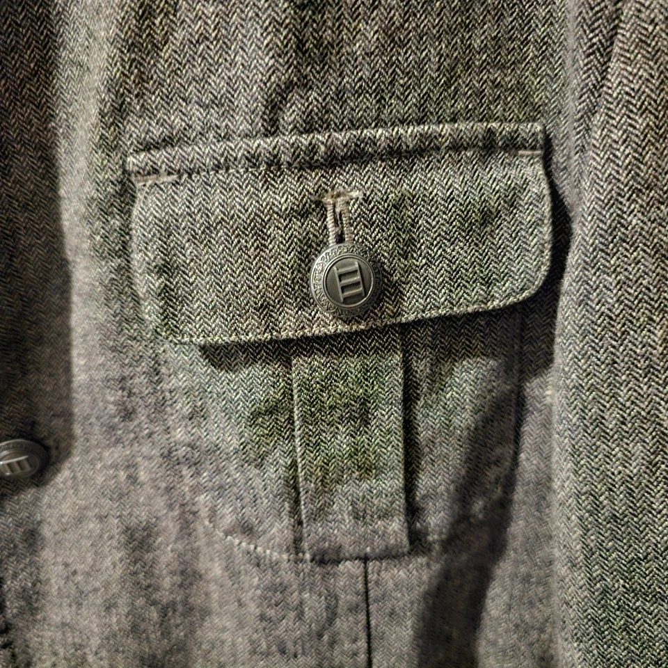 Chaqueta Blazer Trevero Para Hombre XL Marrón Espiga Mezcla Lana Botón Delantero Foto 4 de 4