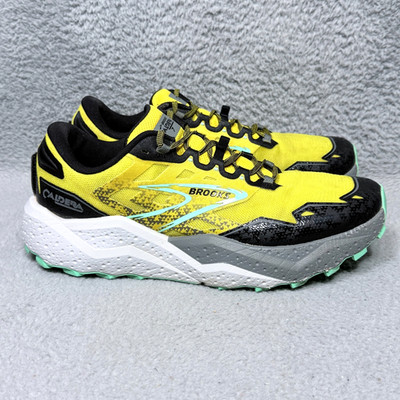 Brooks Caldera 7 Mens Size 12 Trail Running Shoes Sneakers Yellow Black Green