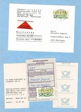 Seltener Nachnahme-Brief + NN-Schein Type I (!) Versuchspostamt 32 1. ATM 250