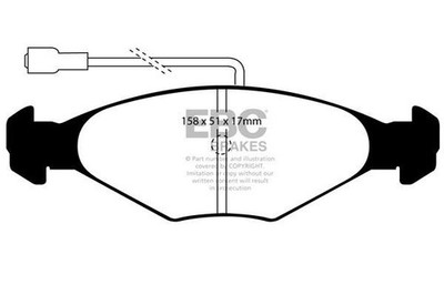DP384 Ebc Ultimax Front Brake Pad Set Fits Talbot Solara