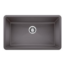 Blanco 441478 Precis SILGRANIT 32" Super Single Undermount Kitchen Sink - Cinder