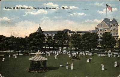 Rockland Maine ME Samoset Hotel Lawn c1900s-20s Postcard