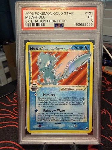 Pokémon Gold Star Mew Delta Species #101 Holo 2006 PSA 5 Dragon Frontiers 101