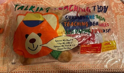 NWT Vintage Talking Teaching Teddy Bear