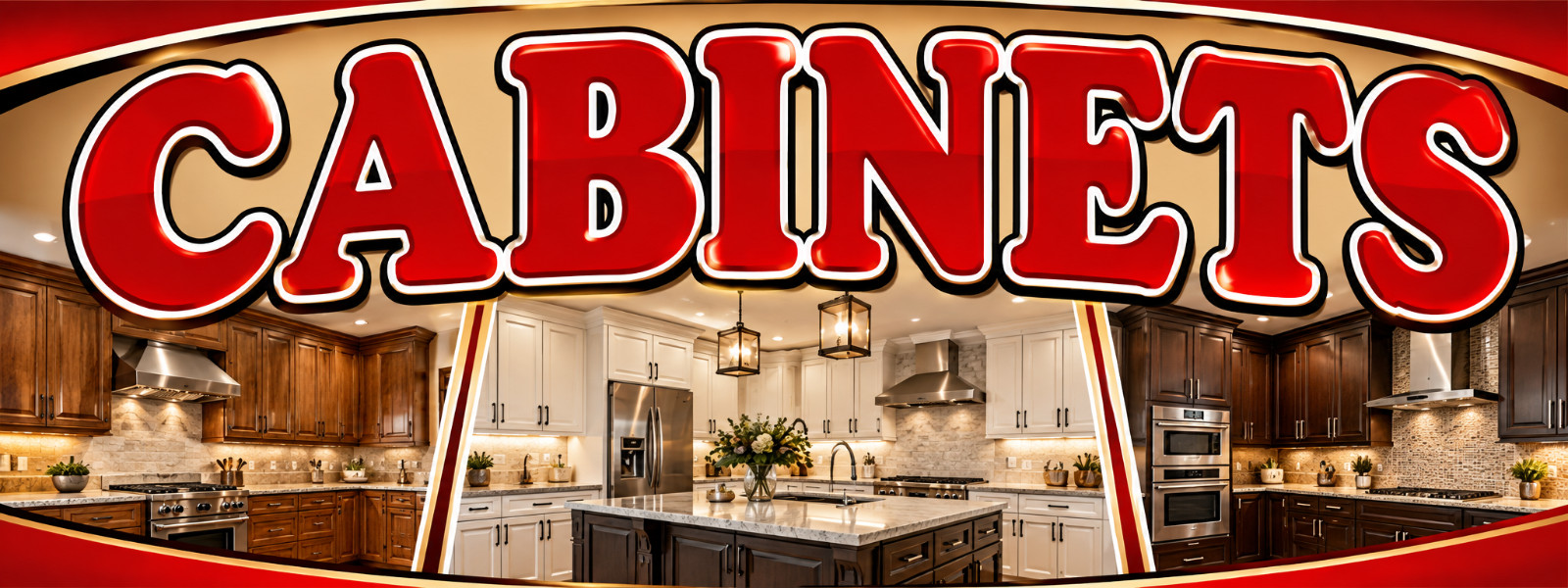 3ft x 8ft CABINETS Vinyl Banner- (CAN BE PERSONALIZED)