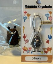 Rare Stinky Moomin Original Keychain and Stinky Soft Vinyl Finger Puppet Set