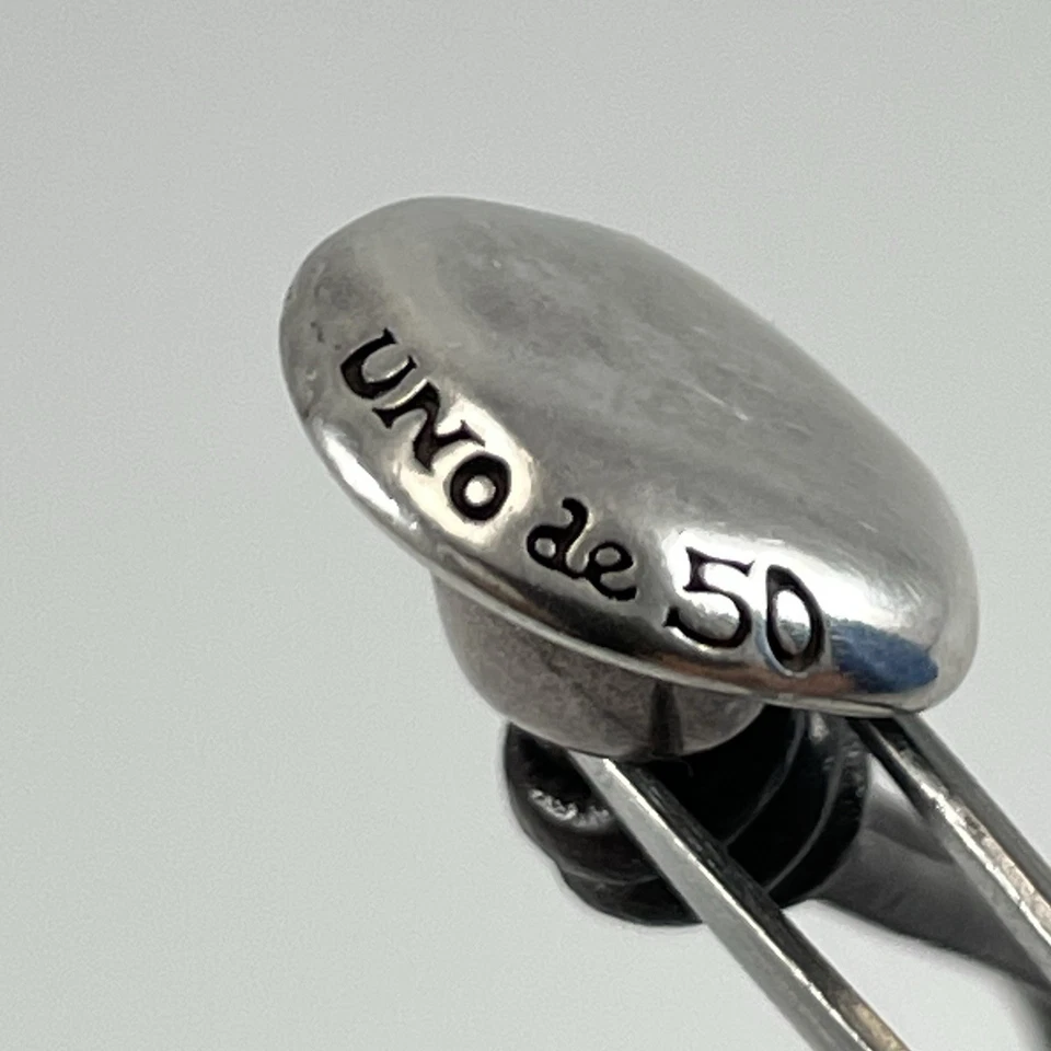 Uno De 50 Cristal Púrpura Vidrio Cuero Negro Plata de Ley 925 Gótico Negrita Foto 2 de 4