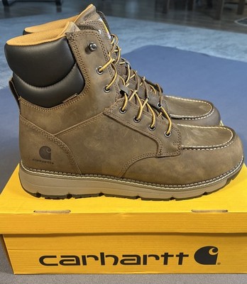 Carhartt Millbrook 6  Waterproof Boots Mens 14M Brown Moc Soft Toe Work FM6123-M