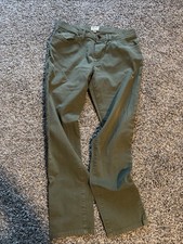 TODD SNYDER sage olive green cotton corduroy slim straight leg pants
