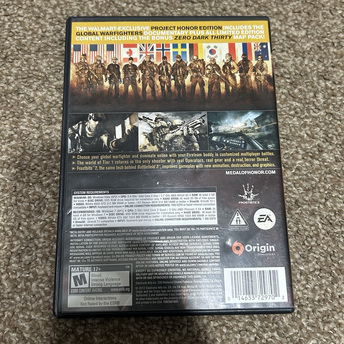 Medal Of Honor Warfighter: Project Honor Edition | eBay