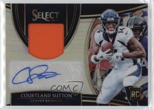 2018 Panini Select Rookie Signature Memorabilia 82/99 Courtland Sutton Auto 04uh
