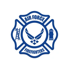 Air Force Fire Fighters Maltese Sticker Decal