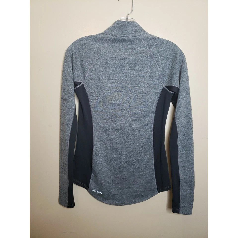 Blusa Top Reebok Cremallera Ropa Activa Para Mujer XS Extra Pequeña Gris Negra Speedwick Foto 4 de 4