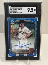 2025 Bowman Chrome Mega Box James Tibbs III Auto Blue Refractor RC /150 SGC 9.5