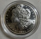 1884-CC Morgan Silver Dollar -BU- Great Luster- 90% Silver