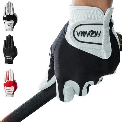 Honma Golf Glove for Men Left Hand, All Weather Breathable Small, white