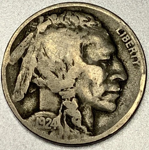 1924 D Buffalo Nickel Very Good Condition -ST192
